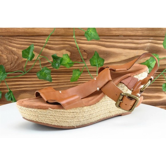 Lucky Brand Sz 9 M Brown Gladiator‎ Leather Women Sandals - Picture 1 of 7